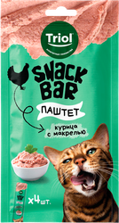 Лакомство для кошек TRIOL Паштет из курицы с макрелью, 40г, картинка