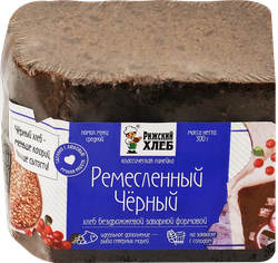 Хлеб ржано-пшеничный РИЖСКИЙ ХЛЕБ Ремесленный черный, 300г, вид