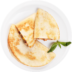 Кесадилья с курицей, весовая, вид