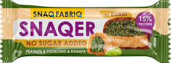 Батончик протеиновый SNAQ FABRIQ Арахис с фисташкой и хрустящим тестом, глазированный, 50г, изображение