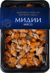 Мидии варено-мороженые ШИФУДО мясо 200/300, 300г, крупный план