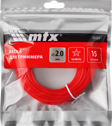 Леска для триммера MTX для мягкой газонной и жесткой травы звезда 2ммх15м, Арт. 96861, фото