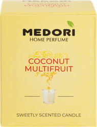 Свеча ароматическая MEDORI Coconut Multifruit, соевый воск, 70мл, Арт. MC-113, крупный план