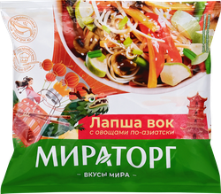 Лапша МИРАТОРГ Вок, с овощами По-азиатски, 400г, крупный план