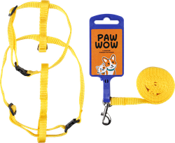 Комплект для собак PAW WOW поводок и шлейка, 10мм, крупный план