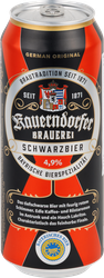 Пиво темное KAUERNDORFER Schwarzbier фильтрованное пастеризованное 4,9%, 0,5л, изображение