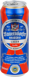 Пиво светлое KAUERNDORFER Lager фильтрованное пастеризованное 5,4%, 0,5л, фотография
