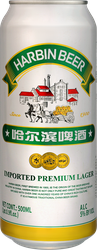 Пиво светлое HARBIN Премиум фильтрованное пастеризованное 5%, 0.5л, вид