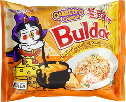 Лапша SAMYANG Buldak, со вкусом курицы и соуса четыре сыра, острая, 145г, изображение
