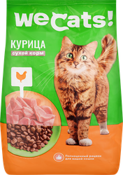 Корм сухой для взрослых кошек WECATS с курицей, полнорационный, 800г, изображение