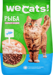 Корм сухой для взрослых кошек WECATS с рыбой, полнорационный, 800г, изображение