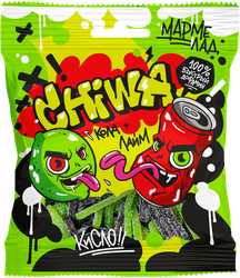Мармелад жевательный CHIWA Кислый спагетти со вкусом колы и лайма, 90г, картинка