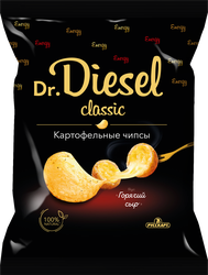 Чипсы картофельные DR.DIESEL Горячий сыр, 120г, детальное фото