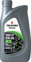 Масло моторное TAKAYAMA Mototec 3000 4T 10W-40 SL MA2, 1л, фото