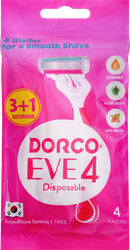 Станки для бритья женский DORCO Eve 4 лезвия, 4шт, вид