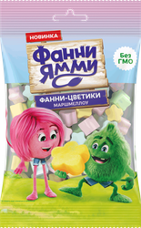 Маршмеллоу ФАННИ ЯММИ со вкусом клубники/персика/яблока/черники, 50г, картинка