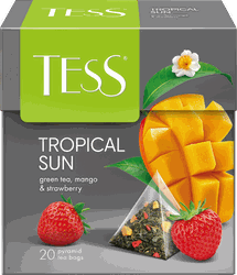 Чай зеленый TESS Tropical Sun с ароматом манго и клубники, 20пир, изображение