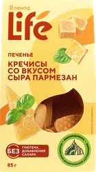 Печенье ЛЕНТА LIFE Кречисы, со вкусом сыра пармезан, 85г, фото