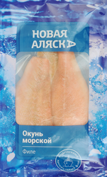 Окунь морской замороженный НОВАЯ АЛЯСКА филе на коже, 500г, картинка