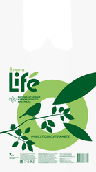 Пакет-майка ЛЕНТА LIFE биоразлагаемый, 7кг, изображение