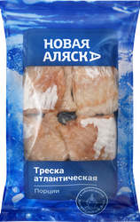 Треска Атлантическая замороженная НОВАЯ АЛЯСКА филе порционное без кожи, 400г, изображение