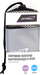 Полотенце спортивное ACTIWELL 60х120см быстросохнущее, в чехле, Арт. MUFB022607, крупный план
