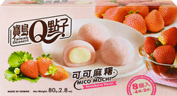 Кондитерское изделие QIDEA Какао-моти с клубникой, 80г, вид