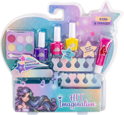 Косметика детская HIT IMAGINATION Будь в тренде! тени, блеск, 3 лака, пилочка, Арт. ZR-04, фотография