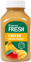Напиток Смузи банан‑манго безалкогольный ЛЕНТА FRESH, 300мл, фото