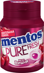Жевательная резинка MENTOS Pure Fresh со вкусом вишни, 54г, крупный план