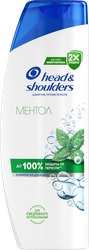 Шампунь HEAD&SHOULDERS Ментол, против перхоти, 360мл, крупный план