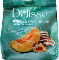Пряники сырцовые DELISSE с начинкой со вкусом дыни, 350г, изображение