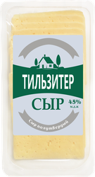 Сыр полутвердый Тильзитер 45%, нарезка, без змж, 110г, изображение