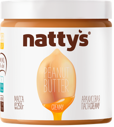 Паста арахисовая NATTYS Creamy с медом, 250г, вид