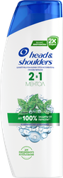 Шампунь и бальзам-ополаскиватель HEAD&SHOULDERS 2в1 Ментол, 360мл, вид