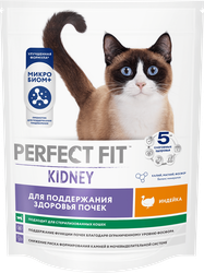 Корм сухой для взрослых кошек PERFECT FIT с индейкой, для здоровья почек, 650г, фото