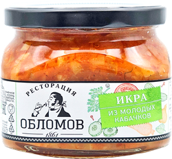 Икра кабачковая РЕСТОРАЦИЯ ОБЛОМОВ из молодых кабачков, 320г, изображение