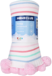 Плед вязаный HOMECLUB 75x100см, розовый, Арт. KY-6-P, картинка