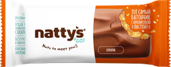 Батончик NATTYS&GO! Crunchy, шоколадный с арахисовой пастой, в молочном шоколаде, 45г, фото