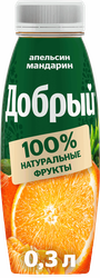 Напиток сокосодержащий ДОБРЫЙ Апельсин, мандарин, 0.3л, фото
