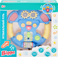 Игрушка BIGGA Музыкальный руль со световыми и звуковыми эффектами, Арт. ZH308047, детальное фото