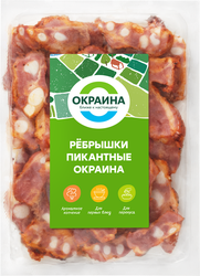 Ребрышки копчено-вареные ОКРАИНА Пикантные, 250г, вид