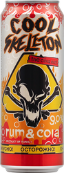 Напиток слабоалкогольный COOL SKELETON со вкусом рома и колы газированный 9%, 0.45л, картинка