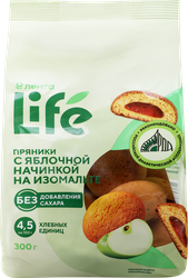 Пряники ЛЕНТА LIFE с яблочной начинкой, на изомальте, 300г, картинка