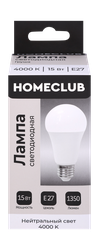 Лампа филаментная HOMECLUB груша 6Вт Е27 теплый свет, Арт. FIL-A55-6Е2727, картинка