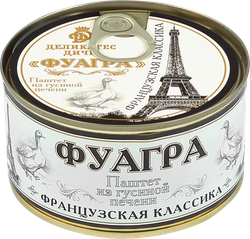 Паштет ДЕЛИКАТЕС ДИЧЬ Фуагра из гусиной печени, 200г, детальное фото