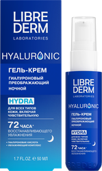 Гель-крем для лица LIBREDERM Hyaluronic гиалуроновый Преображающий ночной, 50мл, картинка