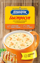 Суп-пюре DOSHIRAK Куриный, с сухариками, 17г, детальное фото