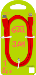 Кабель GAL CU-6163 Type-C – 8 pin, 3А, силикон, 1м, детальное фото
