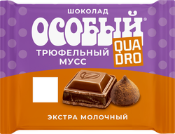 Шоколад Ф.КРУПСКОЙ Экстрамолочный Особый с трюфельной начинкой, 82г, фотография